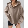 image:imageANRABESS Hoodies for Women Oversized V Neck Sweatshirts  2026 Fall Fashion OutfitsLoose Fit Fleece Long Sleeve PulloverAesthetic Cute Comfort Travel HoodieY2K Teen Preppy ClothesCoffee Grey