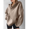 image:imageANRABESS Hoodies for Women Oversized V Neck Sweatshirts  2026 Fall Fashion OutfitsLoose Fit Fleece Long Sleeve PulloverAesthetic Cute Comfort Travel HoodieY2K Teen Preppy ClothesCoffee Grey
