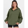 image:imageANRABESS Hoodies for Women Oversized V Neck Sweatshirts  2026 Fall Fashion OutfitsLoose Fit Fleece Long Sleeve PulloverAesthetic Cute Comfort Travel HoodieY2K Teen Preppy ClothesArmy Green