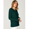 image:imageANRABESS Long Sleeve Sweaters for Women Scalloped Crew Neck  Pullover Waffle Knit Lightweight Cozy Dressy Casual Work Basic Classic Cute Sweater Tops Fall Winter ClothingDark Green