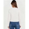 image:imageANRABESS Sweaters for Women Long Sleeve Cropped Polo Shirts  Cable Knit V Neck Collared Pullover Sweater Top Soft Business Casual Work Clothes Daily Wear Casual Fall Winter OutfitsWhite