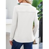 image:imageANRABESS Sweatshirt for Women Long Sleeve Tunic Tops  Grommet HalfPlacket HighLow Curved Hem Polo Neck Pullover Tops Classic Vintage Casual Livein Look Fall Winter OutfitsWhite