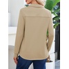 image:imageANRABESS Sweatshirt for Women Long Sleeve Tunic Tops  Grommet HalfPlacket HighLow Curved Hem Polo Neck Pullover Tops Classic Vintage Casual Livein Look Fall Winter OutfitsApricot