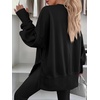 image:imageANRABESS Sweatshirts for Women Oversized V Neck Fleece Outfits  Thumbhole Long Sleeve amp Side Slits Soft Cozy Warm Pullover Tops Casual Going Out Daily Wear Winter Fall Fashion OutfitsBlack
