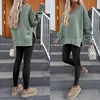 image:imageANRABESS Sweatshirts for Women Oversized V Neck Fleece Outfits  Thumbhole Long Sleeve amp Side Slits Soft Cozy Warm Pullover Tops Casual Going Out Daily Wear Winter Fall Fashion OutfitsSage Green