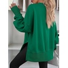 image:imageANRABESS Sweatshirts for Women Oversized V Neck Fleece Outfits  Thumbhole Long Sleeve amp Side Slits Soft Cozy Warm Pullover Tops Casual Going Out Daily Wear Winter Fall Fashion OutfitsGreen