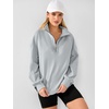 image:imageANRABESS Sweatshirts for Womens Loose Fit Quarter Zip Pullover  Soft Cozy Long Sleeve Tops School Work Rreppy Giong Out Clothes Casual Cute Relaxed Loungewear Fall Winter Fashion OutfitsLight Grey