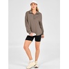 image:imageANRABESS Sweatshirts for Womens Loose Fit Quarter Zip Pullover  Soft Cozy Long Sleeve Tops School Work Rreppy Giong Out Clothes Casual Cute Relaxed Loungewear Fall Winter Fashion OutfitsLight Brown