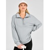 image:imageANRABESS Sweatshirts for Womens Loose Fit Quarter Zip Pullover  Soft Cozy Long Sleeve Tops School Work Rreppy Giong Out Clothes Casual Cute Relaxed Loungewear Fall Winter Fashion OutfitsLight Grey