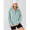 image:imageANRABESS Sweatshirts for Womens Loose Fit Quarter Zip Pullover  Soft Cozy Long Sleeve Tops School Work Rreppy Giong Out Clothes Casual Cute Relaxed Loungewear Fall Winter Fashion OutfitsSage Green