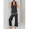 image:imageANRABESS Two Piece Sets for Women Summer Casual Knit Sweater Vest Pants Set Vacation Airport Clothes 2026 Fall OutfitsBlackwhite 02