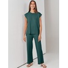 image:imageANRABESS Two Piece Sets for Women Summer Casual Knit Sweater Vest Pants Set Vacation Airport Clothes 2026 Fall OutfitsDark Green