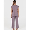 image:imageANRABESS Two Piece Sets for Women Summer Casual Knit Sweater Vest Pants Set Vacation Airport Clothes 2026 Fall OutfitsPurple