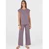 image:imageANRABESS Two Piece Sets for Women Summer Casual Knit Sweater Vest Pants Set Vacation Airport Clothes 2026 Fall OutfitsPurple