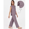 image:imageANRABESS Two Piece Sets for Women Summer Casual Knit Sweater Vest Pants Set Vacation Airport Clothes 2026 Fall OutfitsPurple