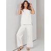 image:imageANRABESS Two Piece Sets for Women Summer Casual Knit Sweater Vest Pants Set Vacation Airport Clothes 2026 Fall OutfitsWhite