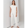 image:imageANRABESS Two Piece Sets for Women Summer Casual Knit Sweater Vest Pants Set Vacation Airport Clothes 2026 Fall OutfitsWhite
