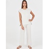 image:imageANRABESS Two Piece Sets for Women Summer Casual Knit Sweater Vest Pants Set Vacation Airport Clothes 2026 Fall OutfitsWhite