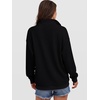 image:imageANRABESS Waffle Knit Sweatshirt for Women Henley Pullover  Lightweight Comfy Soft Long Sleeve Loose Fit Stand Collar Half Button Tops Casual Daily Wear amp Preppy Fall Spring WeatherBlack