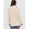 image:imageANRABESS Waffle Knit Sweatshirt for Women Henley Pullover  Lightweight Comfy Soft Long Sleeve Loose Fit Stand Collar Half Button Tops Casual Daily Wear amp Preppy Fall Spring WeatherBeige