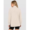 image:imageANRABESS Waffle Knit Sweatshirt for Women Lightweight Shirts  Comfy Long Sleeve Quarter Zip Pullover Tops Loose Fit Side Slits Casual Daily Wear amp Work Fall Spring OutfitsBeige