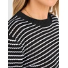 image:imageANRABESS Women Long Sleeve Striped Sweater Top  Crochet Knit Crew Neck Pullover Comfy Soft Clothing Casual Daily Wear Work Travel amp Vacation Fall Spring Trendy OutfitsBlack White