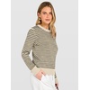 image:imageANRABESS Women Long Sleeve Striped Sweater Top  Crochet Knit Crew Neck Pullover Comfy Soft Clothing Casual Daily Wear Work Travel amp Vacation Fall Spring Trendy OutfitsApricot Black