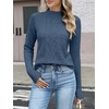 image:imageANRABESS Womens Cable Knit Long Sleeve Cropped Sweaters  Mock Neck Fitted Pullover Tops Cozy Warm Business Casual Work Office Daily Wear Fall Winter Fashion ClothingDeep Blue