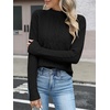 image:imageANRABESS Womens Cable Knit Long Sleeve Cropped Sweaters  Mock Neck Fitted Pullover Tops Cozy Warm Business Casual Work Office Daily Wear Fall Winter Fashion ClothingBlack