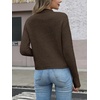 image:imageANRABESS Womens Cable Knit Long Sleeve Cropped Sweaters  Mock Neck Fitted Pullover Tops Cozy Warm Business Casual Work Office Daily Wear Fall Winter Fashion ClothingBrown