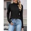 image:imageANRABESS Womens Cable Knit Long Sleeve Cropped Sweaters  Mock Neck Fitted Pullover Tops Cozy Warm Business Casual Work Office Daily Wear Fall Winter Fashion ClothingBlack
