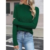image:imageANRABESS Womens Cable Knit Long Sleeve Cropped Sweaters  Mock Neck Fitted Pullover Tops Cozy Warm Business Casual Work Office Daily Wear Fall Winter Fashion ClothingForest Green