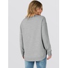 image:imageANRABESS Womens Crewneck Sweatshirt Long Sleeve Shirts  Side Split Curved HemLoose FitSoft Fleece Lined Casual Everyday Wear Lounge WorkampSchool OutfitsFall Spring ClothingLight Grey