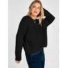 image:imageANRABESS Womens Long Sleeve Cable Knit Cropped Sweaters  Crew Neck Loose Pullover Tops Cozy Soft Warm Business Casual Work Office Daily Wear Fall Winter Trendy ClothingBlack
