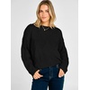 image:imageANRABESS Womens Long Sleeve Cable Knit Cropped Sweaters  Crew Neck Loose Pullover Tops Cozy Soft Warm Business Casual Work Office Daily Wear Fall Winter Trendy ClothingBlack