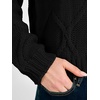 image:imageANRABESS Womens Long Sleeve Cable Knit Cropped Sweaters  Crew Neck Loose Pullover Tops Cozy Soft Warm Business Casual Work Office Daily Wear Fall Winter Trendy ClothingBlack