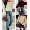 image:imageANRABESS Womens Long Sleeve Cable Knit Cropped Sweaters  Crew Neck Loose Pullover Tops Cozy Soft Warm Business Casual Work Office Daily Wear Fall Winter Trendy ClothingOffwhite