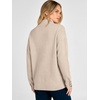 image:imageANRABESS Womens Long Sleeve Knit Shirts Henley Sweater  Turtle Neck Button Placket Soft Pullover Top Loose Fit Trendy Business Casual Work WearFall Fashion Winter ClothingAlmond