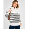 image:imageANRABESS Womens Long Sleeve Knit Shirts Henley Sweater  Turtle Neck Button Placket Soft Pullover Top Loose Fit Trendy Business Casual Work WearFall Fashion Winter ClothingWhite Black Stripe