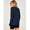 image:imageANRABESS Womens Long Sleeve Lightweight Pullover Sweaters  Casual Loose Fit Shirts Crew Neck Thumb Hole Tops Going Out Travel AllDay Wear Fall Winter Layering ClothesIndigo