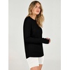 image:imageANRABESS Womens Long Sleeve Lightweight Pullover Sweaters  Casual Loose Fit Shirts Crew Neck Thumb Hole Tops Going Out Travel AllDay Wear Fall Winter Layering ClothesBlack