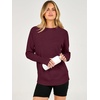 image:imageANRABESS Womens Long Sleeve Lightweight Pullover Sweaters  Casual Loose Fit Shirts Crew Neck Thumb Hole Tops Going Out Travel AllDay Wear Fall Winter Layering ClothesWine Red