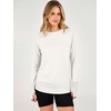 image:imageANRABESS Womens Long Sleeve Lightweight Pullover Sweaters  Casual Loose Fit Shirts Crew Neck Thumb Hole Tops Going Out Travel AllDay Wear Fall Winter Layering ClothesCream White