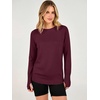image:imageANRABESS Womens Long Sleeve Lightweight Pullover Sweaters  Casual Loose Fit Shirts Crew Neck Thumb Hole Tops Going Out Travel AllDay Wear Fall Winter Layering ClothesWine Red