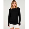 image:imageANRABESS Womens Long Sleeve Lightweight Pullover Sweaters  Casual Loose Fit Shirts Crew Neck Thumb Hole Tops Going Out Travel AllDay Wear Fall Winter Layering ClothesBlack