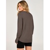 image:imageANRABESS Womens Long Sleeve Lightweight Pullover Sweaters  Casual Loose Fit Shirts Crew Neck Thumb Hole Tops Going Out Travel AllDay Wear Fall Winter Layering ClothesNutmeg