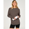 image:imageANRABESS Womens Long Sleeve Lightweight Pullover Sweaters  Casual Loose Fit Shirts Crew Neck Thumb Hole Tops Going Out Travel AllDay Wear Fall Winter Layering ClothesNutmeg