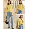 image:imageANRABESS Womens Oversized Long Sleeve Crewneck Cropped Sweater  Wool Blend Soft Warm Fuzzy Chunky Pullover Basic Casual Comfy Knit Tops Fall Winter Outfits ClothesYellow