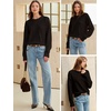 image:imageANRABESS Womens Oversized Long Sleeve Crewneck Cropped Sweater  Wool Blend Soft Warm Fuzzy Chunky Pullover Basic Casual Comfy Knit Tops Fall Winter Outfits ClothesDark Brown