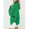 image:imageANRABESS Womens Oversized Quarter Zip Pullover Sweaters  Fall Fashion Outfits Long Sleeve Slit Side Baggy Loose Fit 14 Zip Lapel Collared Ribbed Knit Soft Warm Winter ClothingGreen
